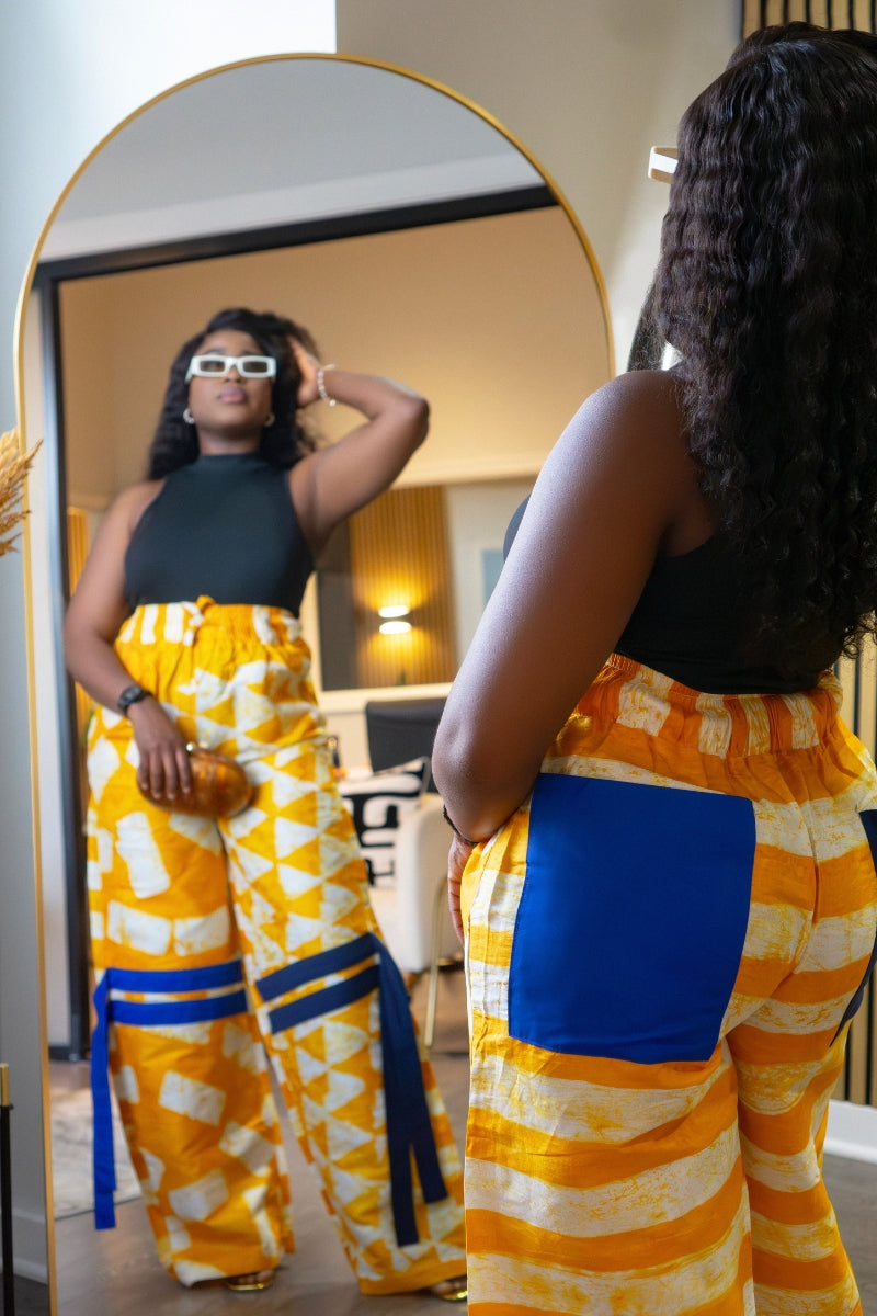 SUN-KISSED ADIRE PANTS