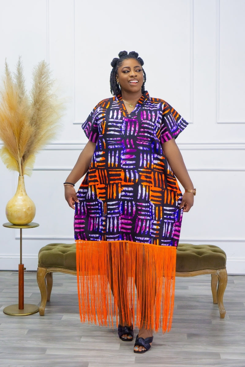 EWATOMI MAXI FRINGE DRESS